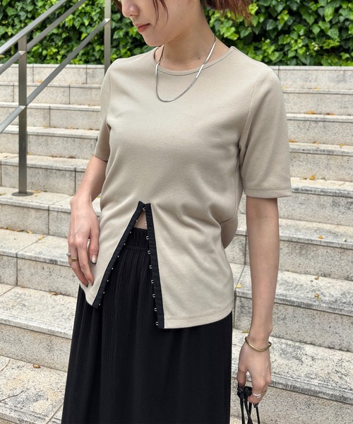 「ISOOK」 半袖カットソー FREE ベージュ レディース_画像8