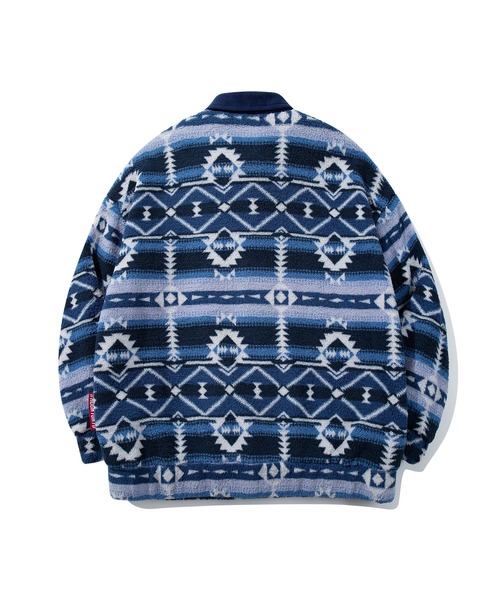 コート ジャケット HOOK -original- 民族風幾何学模様ボアジャケット