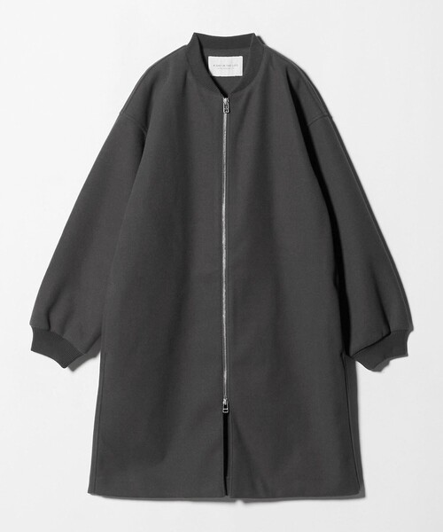 A DAY IN THE LIFE ブルゾン アウター ニットメルトン ロングブルゾン