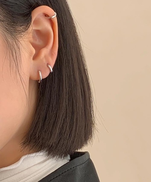 ピアス 「526520」シンプルリングミニフープピアス/ペア(RZ