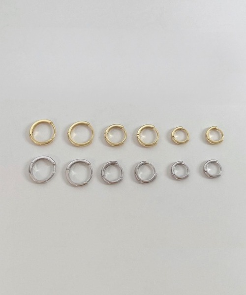 ピアス 「526520」シンプルリングミニフープピアス/ペア(RZ