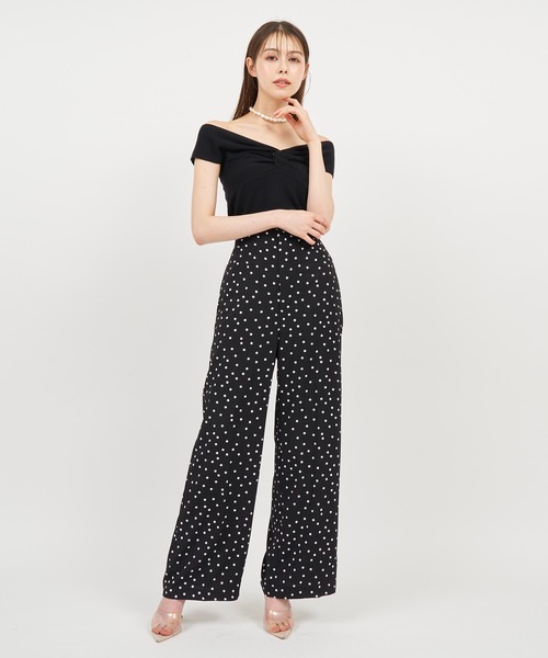 「ROYAL PARTY」 ノースリーブニット FREE ブラック レディース_画像4