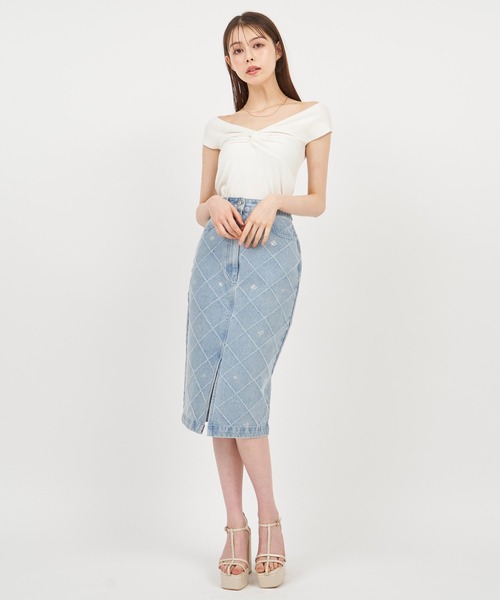 「ROYAL PARTY」 ノースリーブニット FREE ブラック レディース_画像5