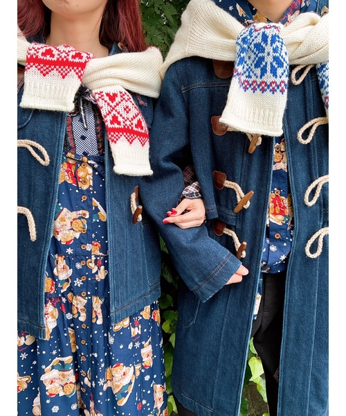 PINK HOUSE（ピンクハウス） ニット セーター 三つ子のくまの冬支度柄