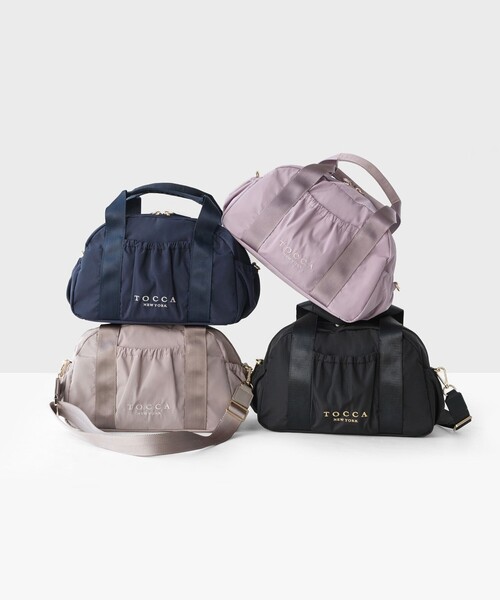 TOCCA RIBBON MINIBOSTON ボストンバッグ　ネイビー　完売 TOCCA（トッカ） ボストンバッグ WITH CLARISSE 2WAY NYLONBAG ミニ