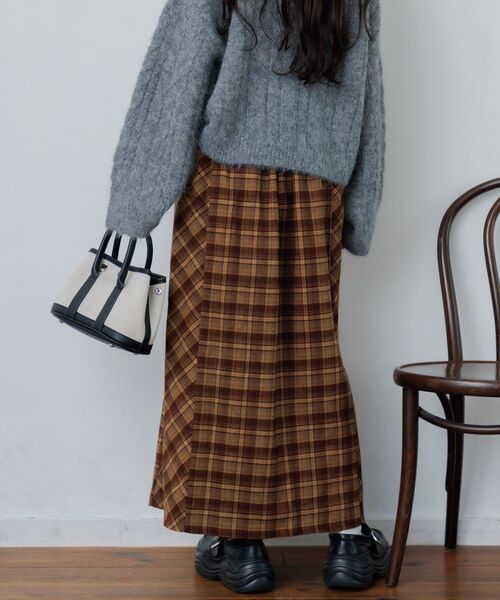 RETROGIRL（レトロガール） スカート 切替チェックナローSK : ZOZOTOWN