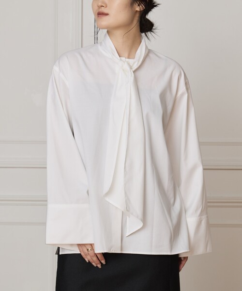 IENA LA BOUCLE（イエナラブークル） ブラウス シャツ コットンフロン