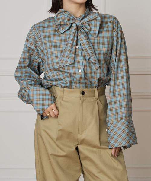 IENA LA BOUCLE（イエナラブークル） ブラウス シャツ コットンフロン