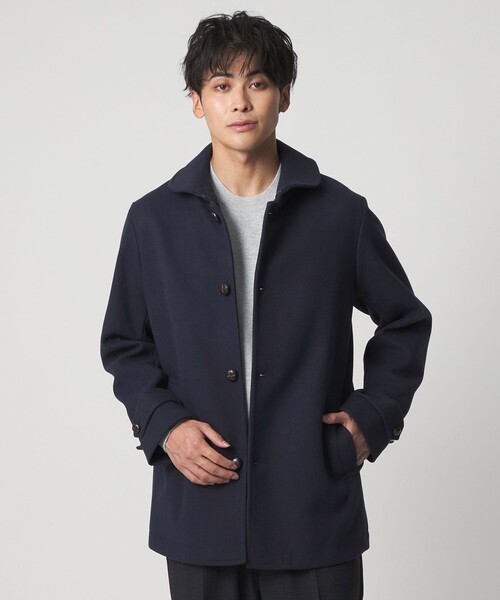 A DAY IN THE LIFE コート ジャケット ニットメルトン ショールカラー