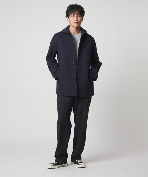 【NAVY】メルトン スタンドカラーコート<A DAY IN THE LIFE> A DAY IN THE LIFE コート ジャケット メルトン スタンドカラーコート