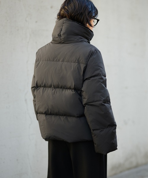 ダウンコート ダウンジャケット 2way collar short down coat /2way