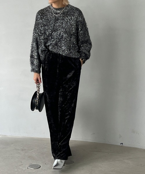 「chuclla」 長袖ニット FREE ブラック レディース_画像2