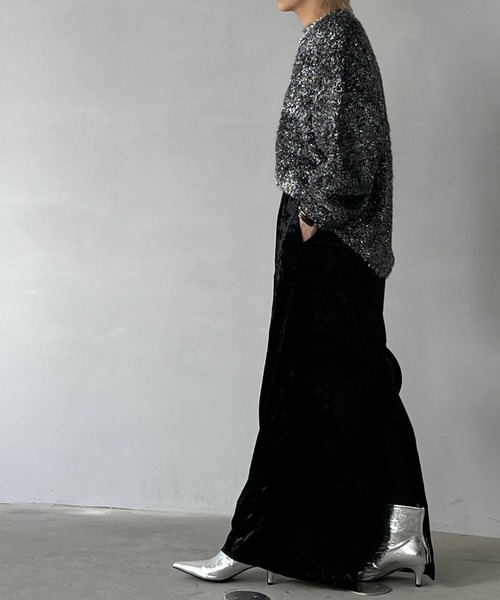 「chuclla」 長袖ニット FREE ブラック レディース_画像4