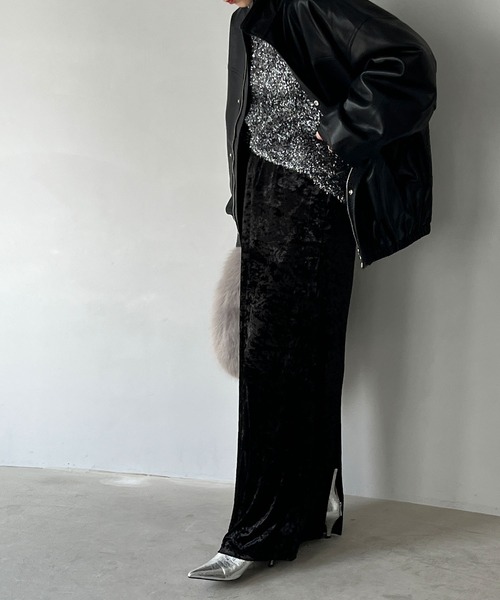 「chuclla」 長袖ニット FREE ブラック レディース_画像8