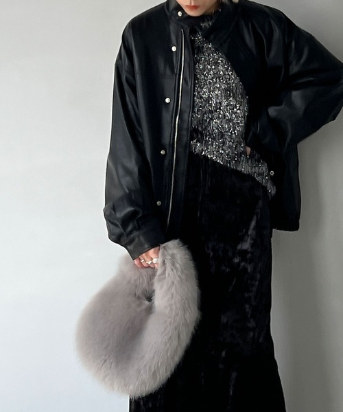 「chuclla」 長袖ニット FREE ブラック レディース_画像9