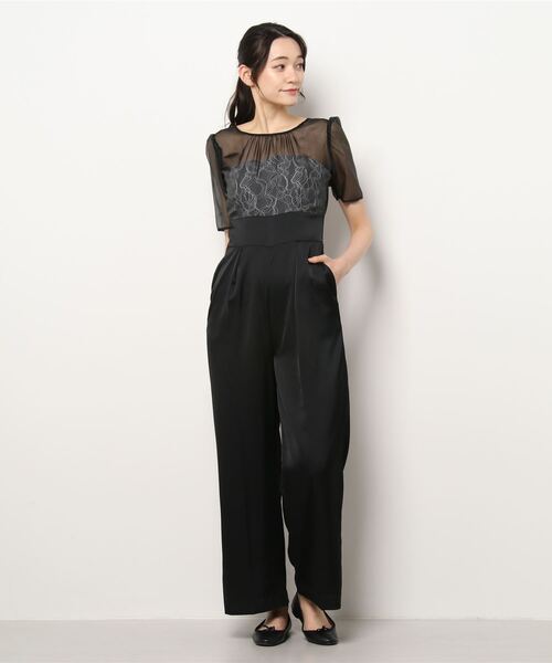 ラグナムーン　オケージョン　セットアップ　パンツドレス　ブラック　S LAGUNAMOON（ラグナムーン） パンツドレス SMALL ブラック レディース