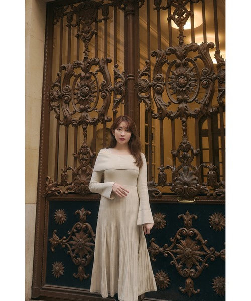 Her lip to ニットワンピース M ベージュ レディース : ZOZOTOWN Yahoo