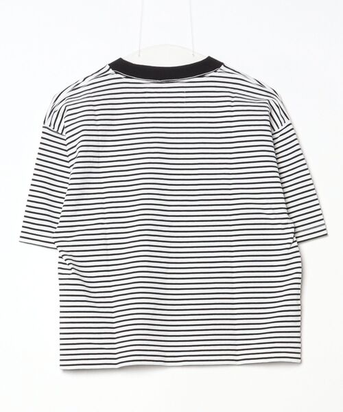 「JANESMITH」 ボーダー柄半袖Tシャツ ONE SIZE ブラック レディース_画像2