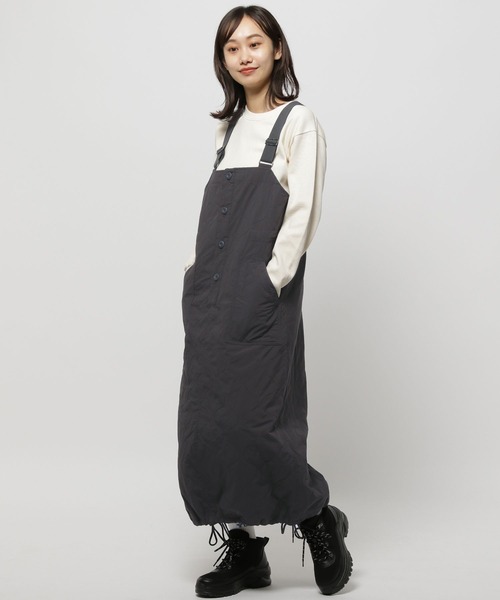 niko and…（ニコアンド） サロペットスカート M グレー レディース