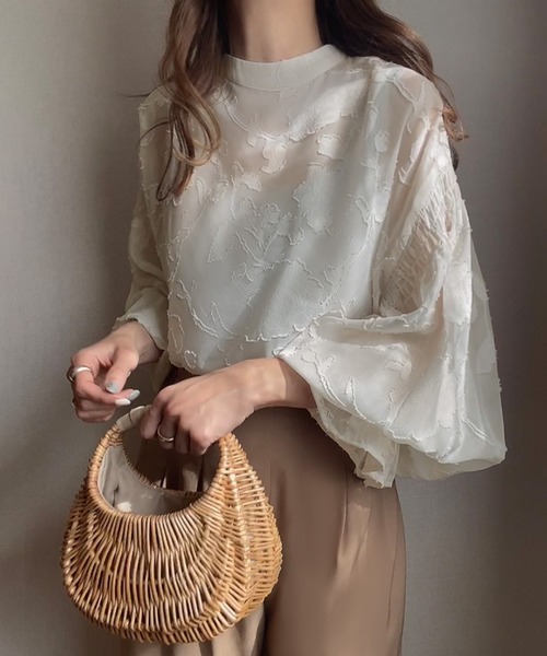 「FILLOU」 長袖ブラウス MEDIUM ライトグリーン レディース_画像5