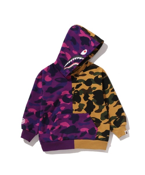 A BATHING APEパープルカモフラージュパーカー A BATHING APE（アベイシングエイプ） パーカー SPLIT CAMO SHARK