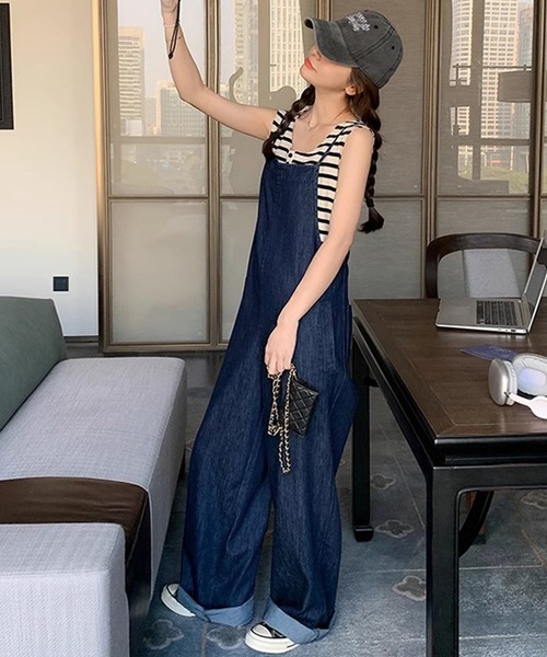 DAY CLOSET オールインワン M ネイビー レディース : ZOZOTOWN Yahoo