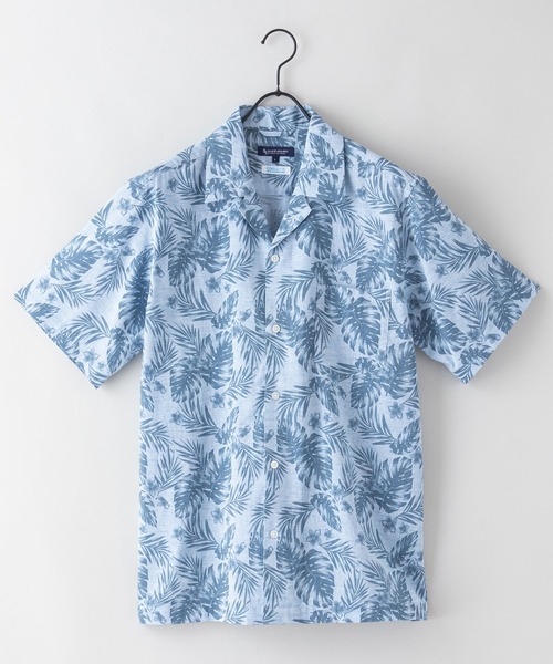 「Blue Standard 」 半袖シャツ MEDIUM ベージュ メンズ_画像5