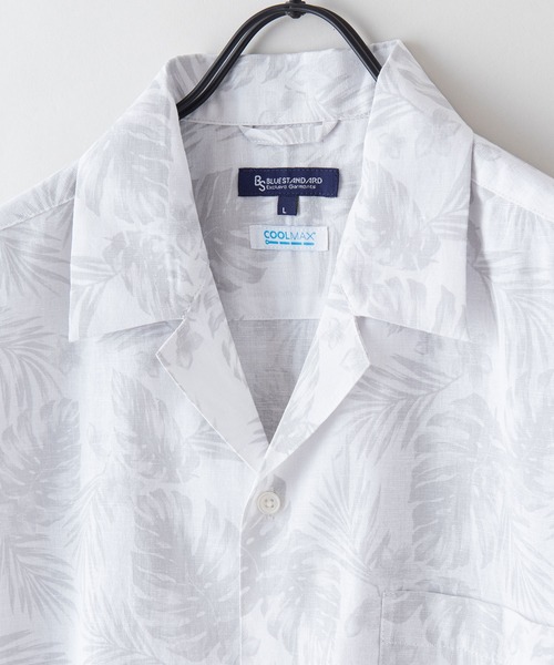 「Blue Standard 」 半袖シャツ MEDIUM ベージュ メンズ_画像8