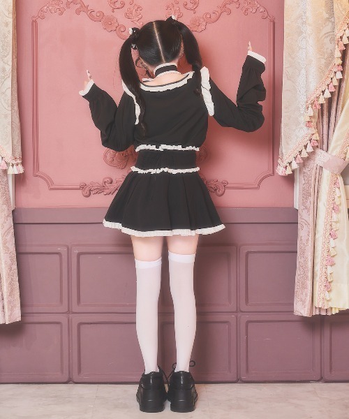nyanMe ブラウス シャツ ふりふりおりぼんぶらうす レディース