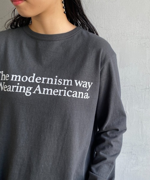 「AMERICANA」 長袖カットソー ONE SIZE チョコ レディース_画像5