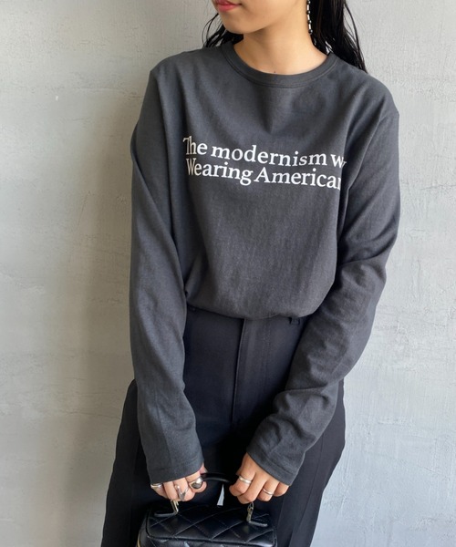 「AMERICANA」 長袖カットソー ONE SIZE チョコ レディース_画像8