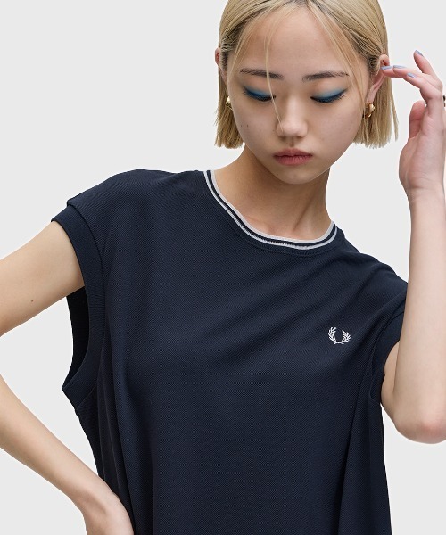 ワンピース Sheer Tipped T-Shirt Dress／シアーティップラインTシャツワンピースの画像