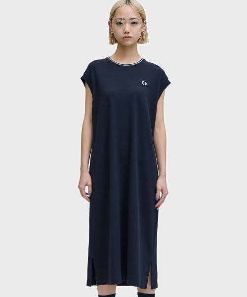 ワンピース Sheer Tipped T-Shirt Dress／シアーティップラインTシャツワンピースの画像