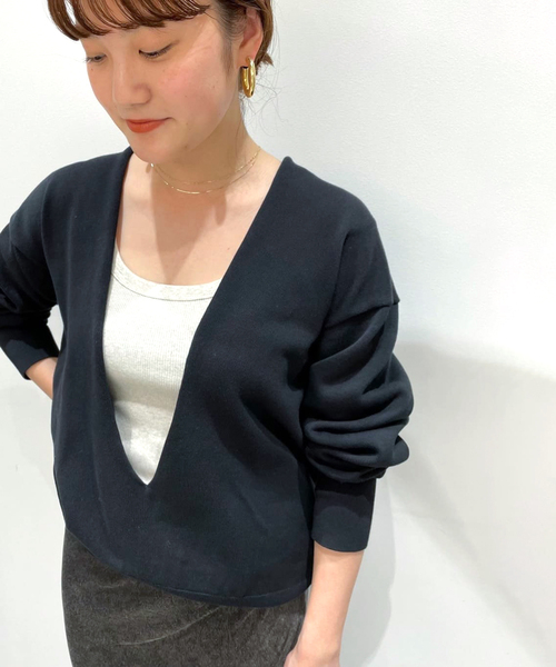 「Plage」 長袖ニット - ホワイト レディース_画像3