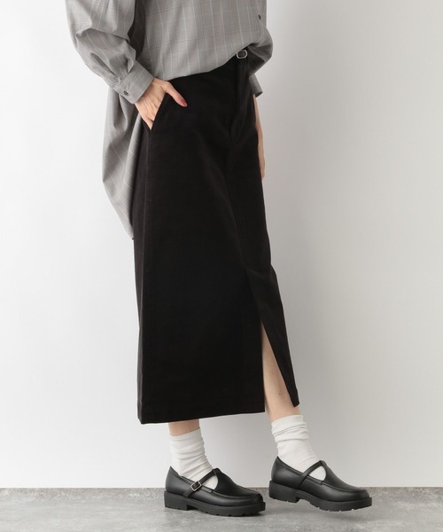 「GLOBAL WORK」 ロングスカート MEDIUM グレイッシュベージュ レディース_画像3