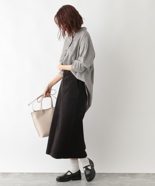 「GLOBAL WORK」 ロングスカート MEDIUM グレイッシュベージュ レディース_画像5