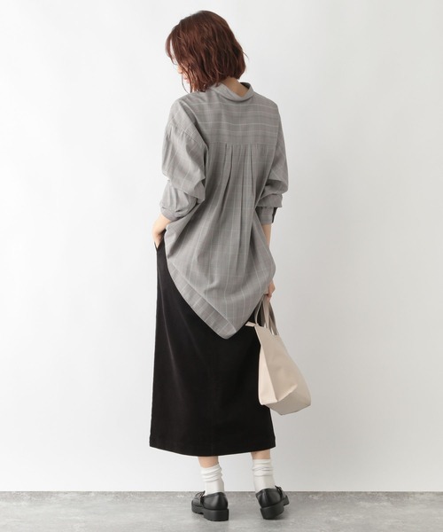 「GLOBAL WORK」 ロングスカート MEDIUM グレイッシュベージュ レディース_画像6