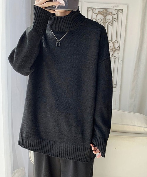 「Anchor Smith」 タートルネックニット L グレー メンズ_画像2