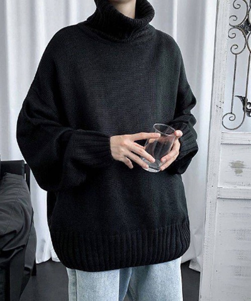 「Anchor Smith」 タートルネックニット L グレー メンズ_画像5