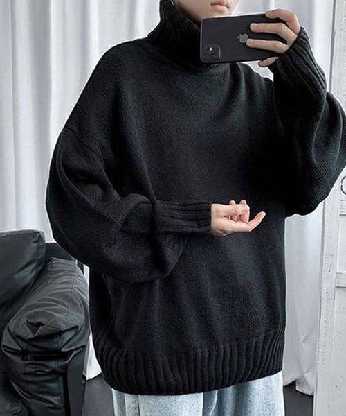 「Anchor Smith」 タートルネックニット L グレー メンズ_画像6