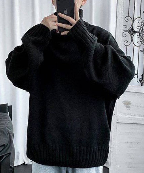 「Anchor Smith」 タートルネックニット L グレー メンズ_画像7