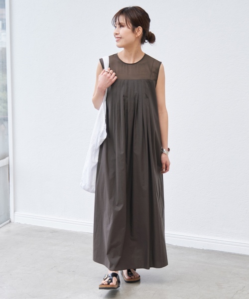 「Spick & Span」 ノースリーブワンピース 38 ブルー レディース_画像6