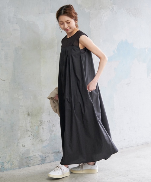 「Spick & Span」 ノースリーブワンピース 38 ブルー レディース_画像9
