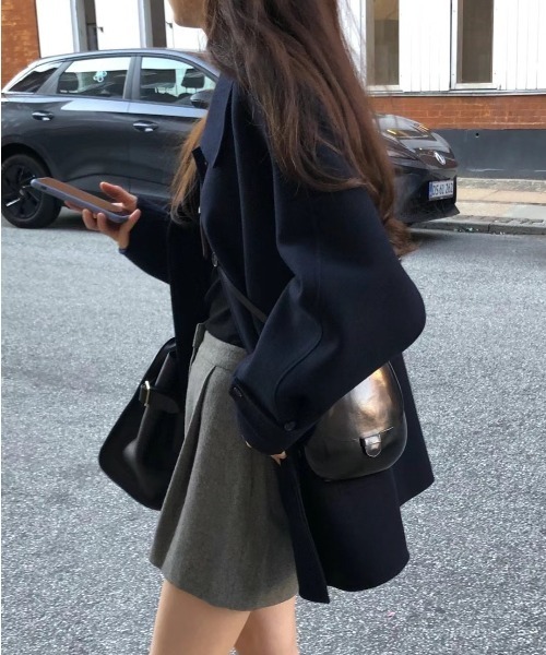 「FREE STYLISTS」 ステンカラーコート FREE ブラウン レディース_画像6