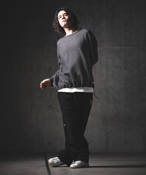 GLIMCLAP tシャツ mlt5566-Big Waffle Oversized Long Sleeve T-Shirt