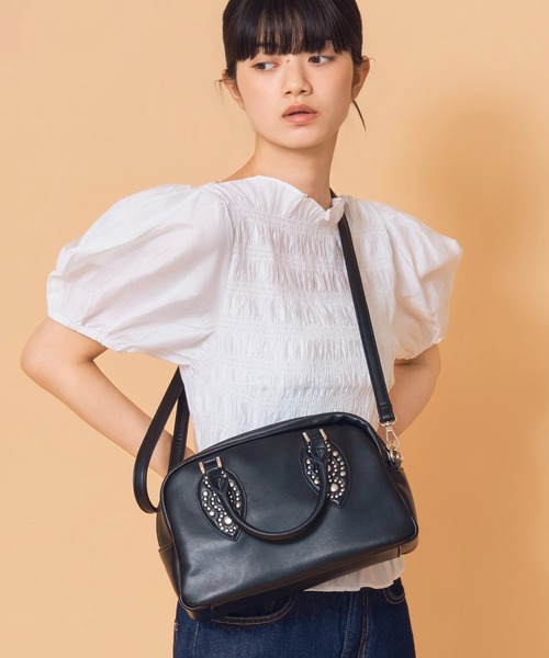 Casselini（キャセリーニ） ハンドバッグ スタッズハンドバッグ 
