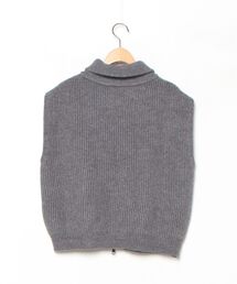 「STYLE DELI」 ニットベスト FREE グレー レディースの画像2