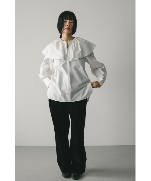 「STYLEMIXER」 長袖ブラウス FREE ネイビー レディース_画像2