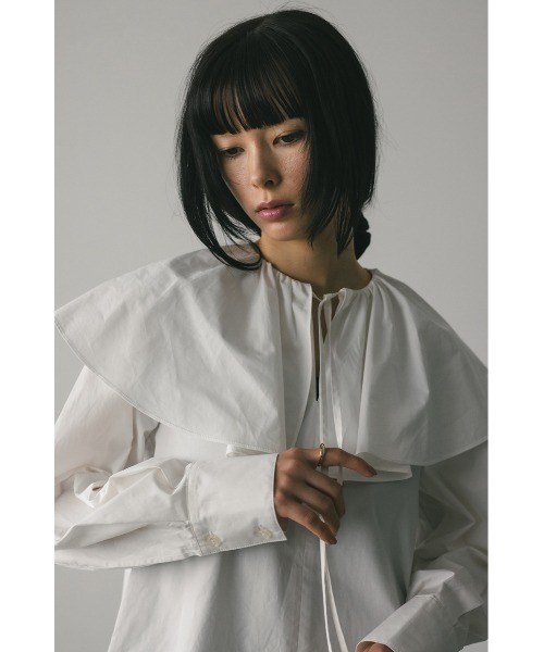 「STYLEMIXER」 長袖ブラウス FREE ネイビー レディース_画像4