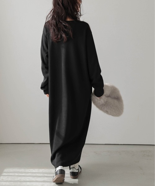 「La-gemme」 長袖ワンピース フリー グレー レディース_画像3